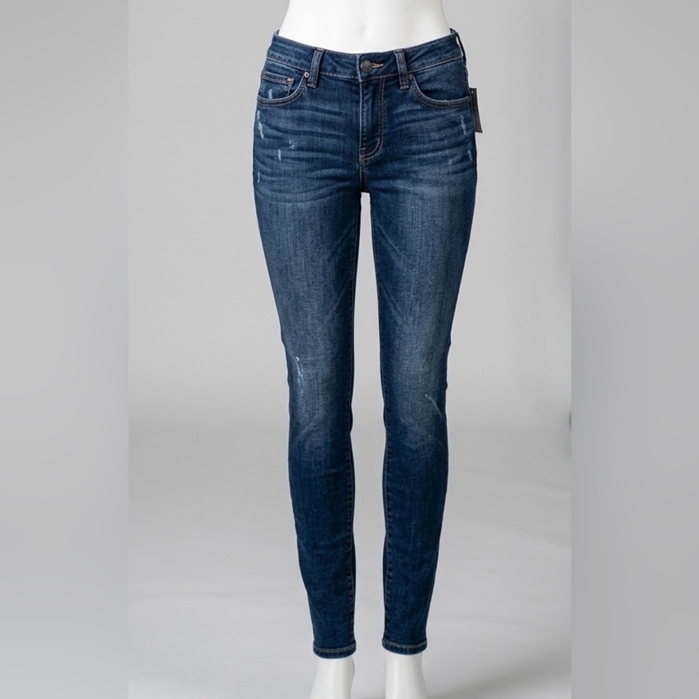 American Eagle Super Stretch Skinny Jeans Dark Indigo Wash Denim Women’s 2